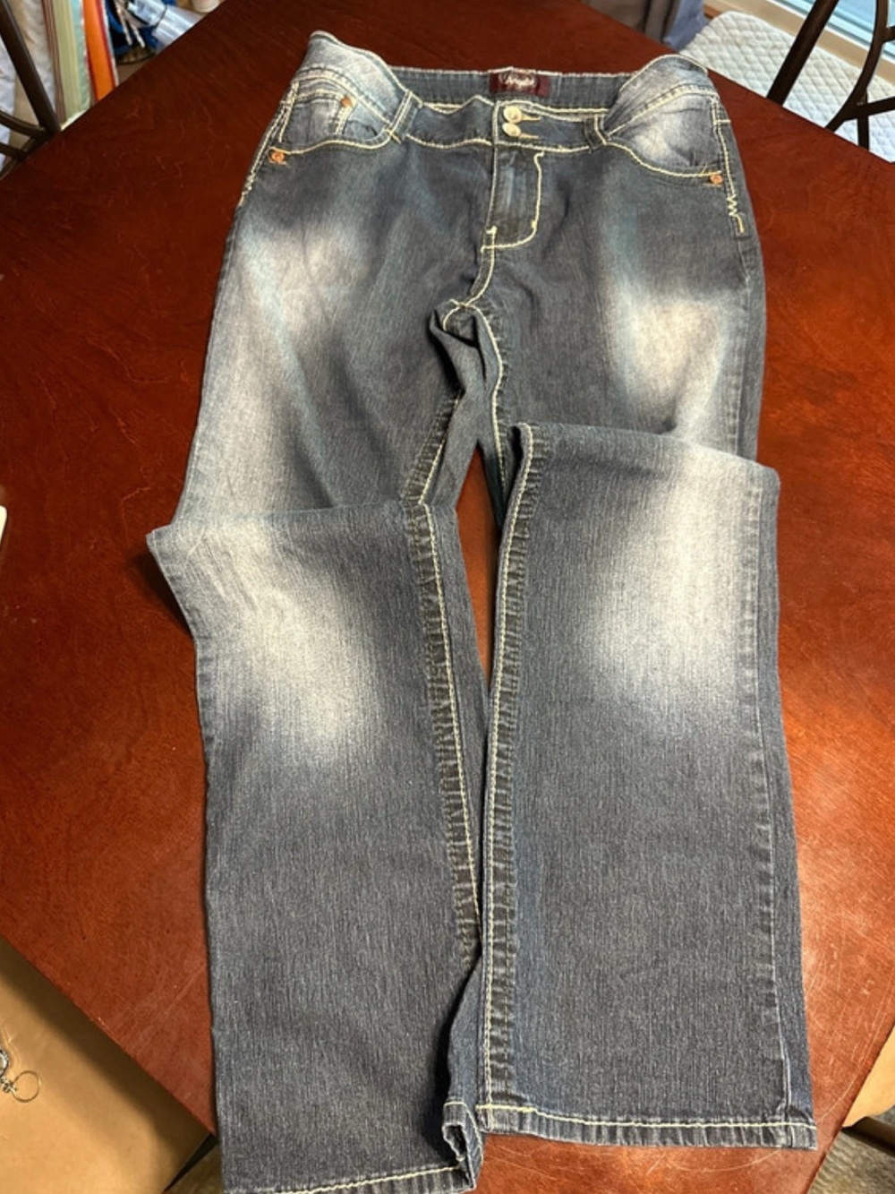 Angels Jeans  Embellished Pocket Bootcut Jeans